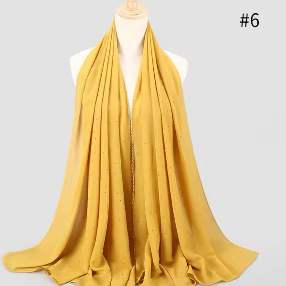 70*180cm summer muslim chiffon hijab scarf beaded headscarf islamic #l312